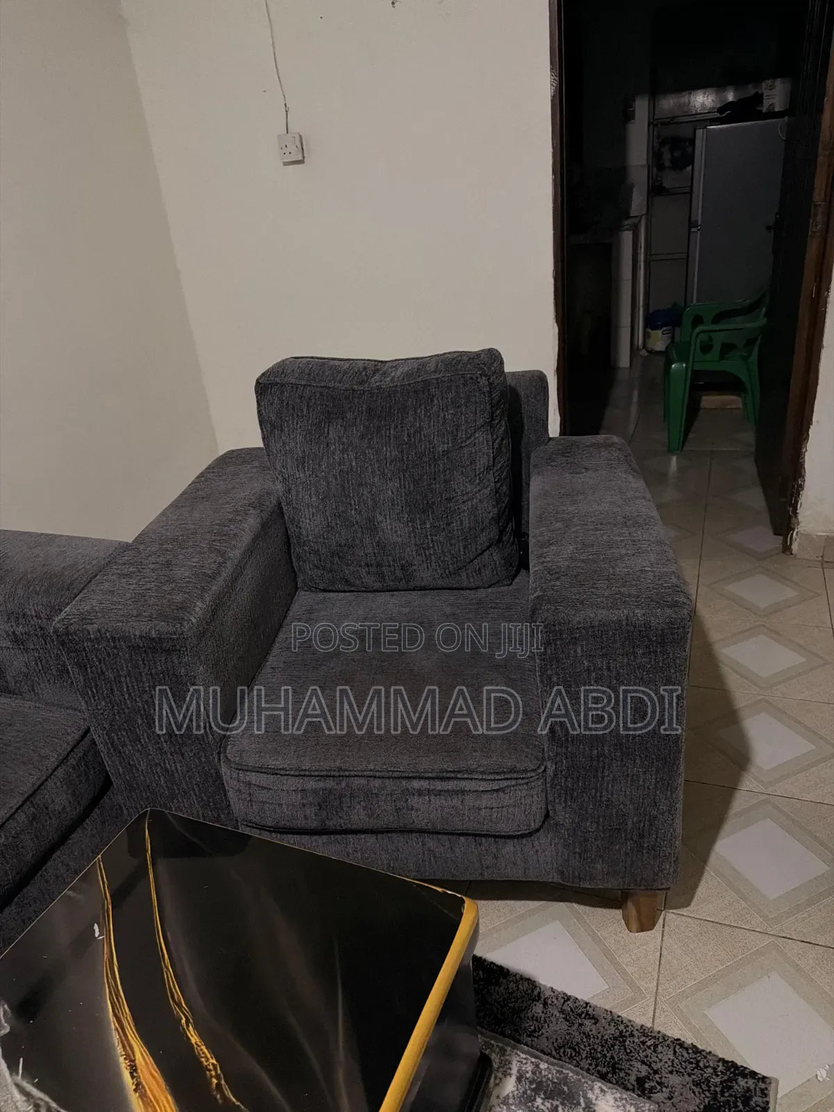 Modern L-Shape Sofa Set With Marble Table – Clean Comfortable