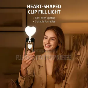 Heart-Shaped Clip Fill Light for Smartphones and Laptops.