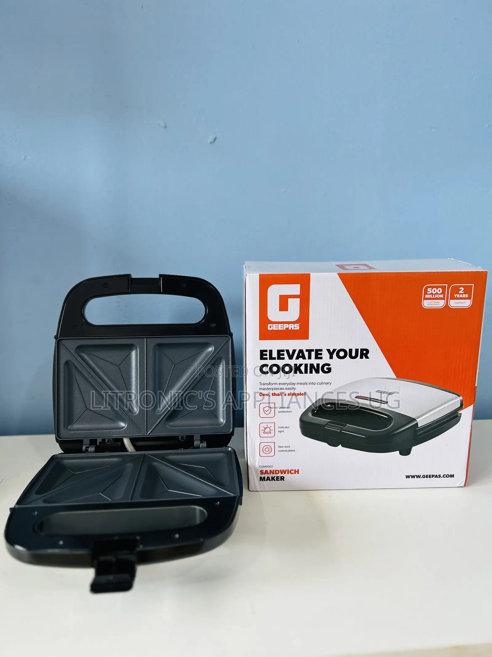 Geepas 2slice Sandwich Maker