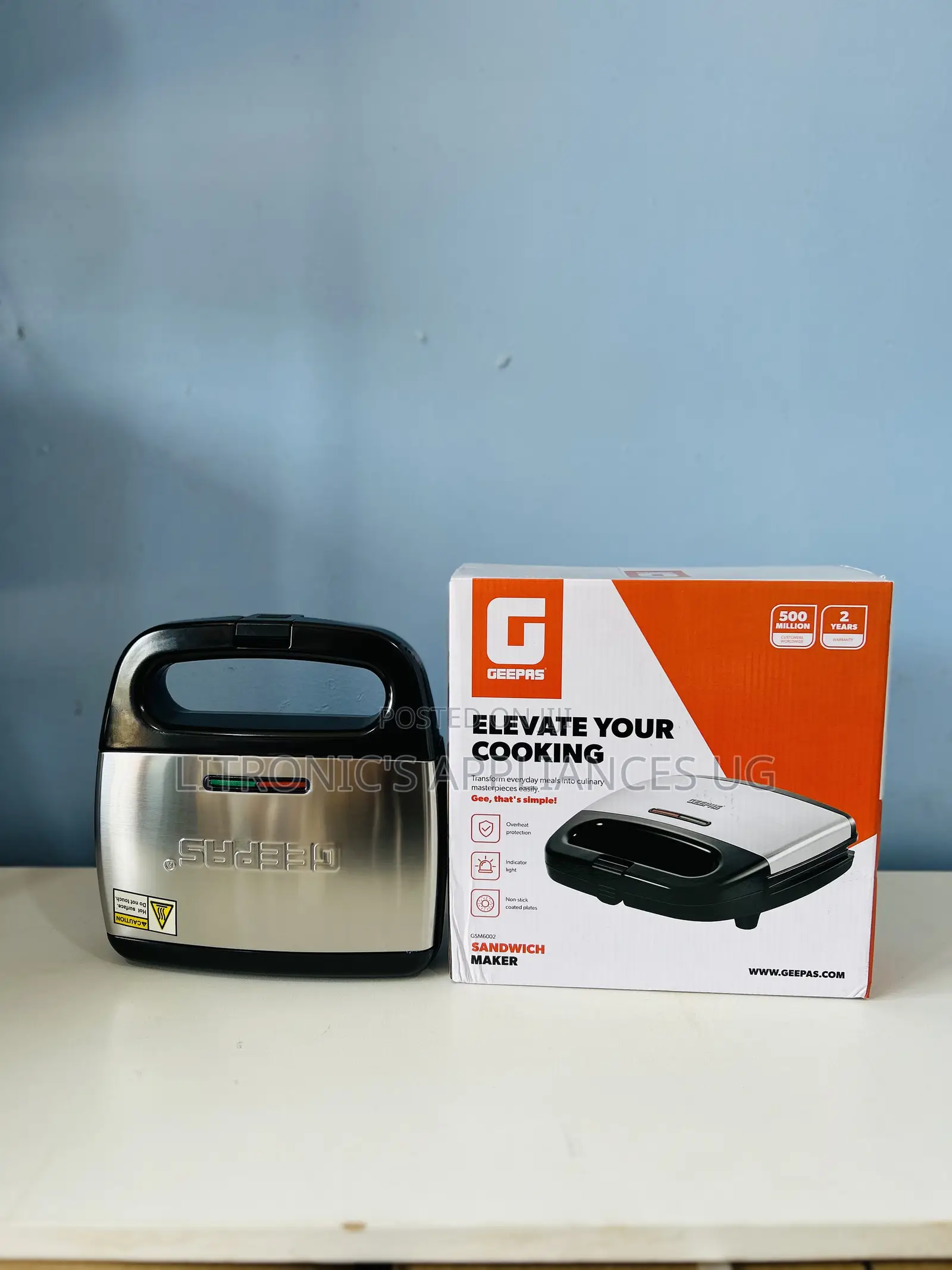 Geepas 2slice Sandwich Maker