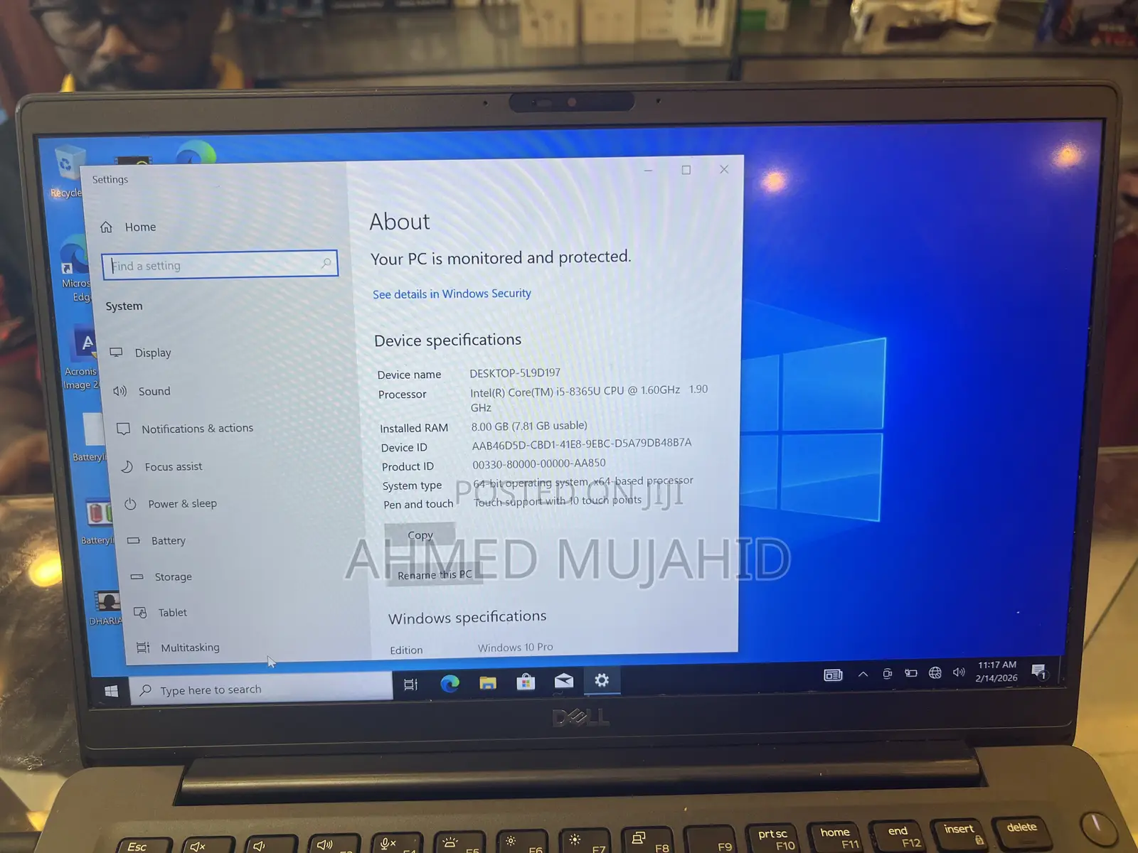 Laptop Dell Latitude 7400 8GB Intel Core i5 SSD 256GB
