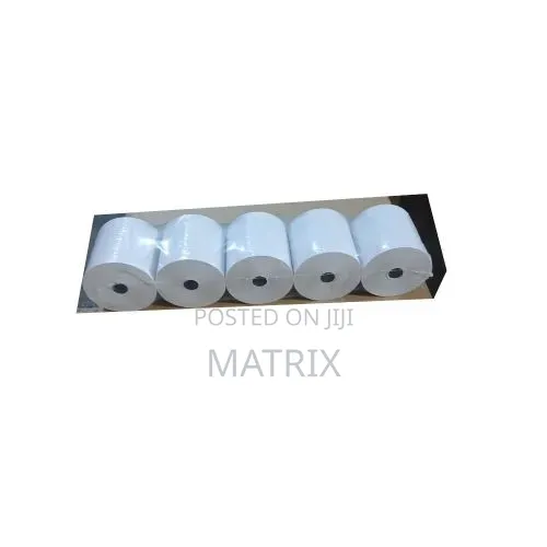 5 Pieces Pos Thermal Printer Paper Roll 80x80 Mm(Pack of 5rolls)