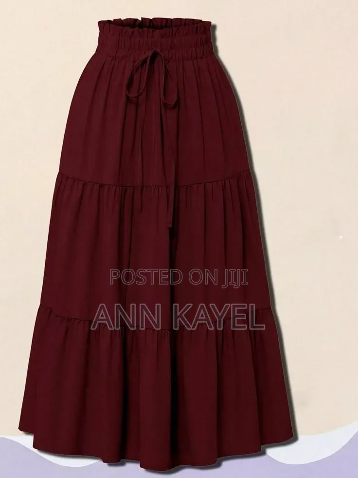 Bohemian Style Floral Print Maxi Skirt - Lightweight Fabric