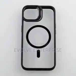 Magsafe Camera Glass Protection Silicone Case for iPhone 14 (Black)
