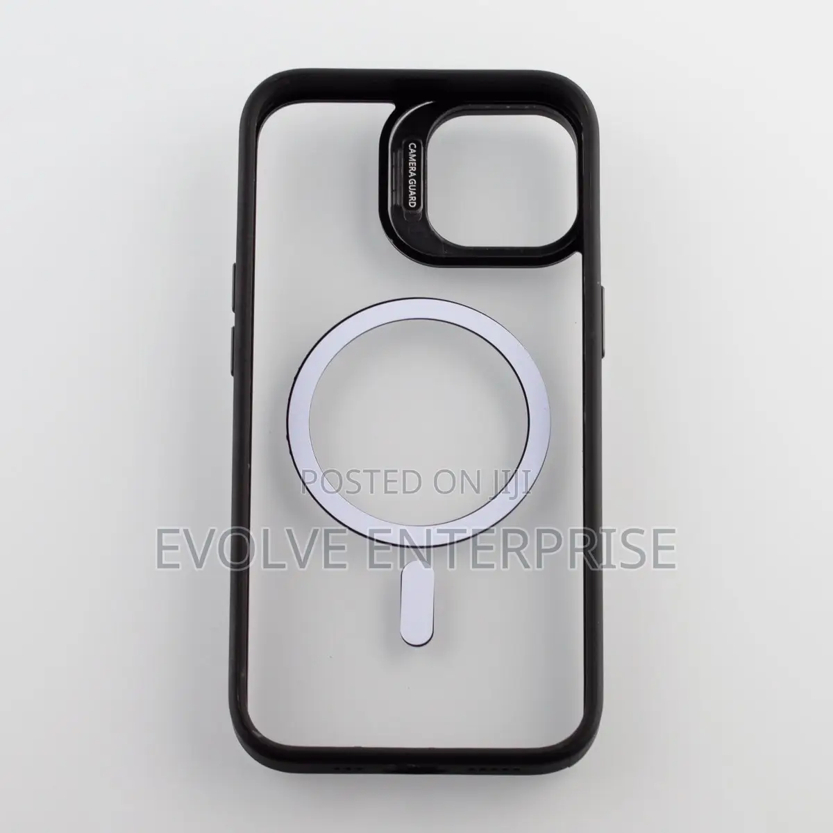 Magsafe Camera Glass Protection Silicone Case for iPhone 14 (Black)