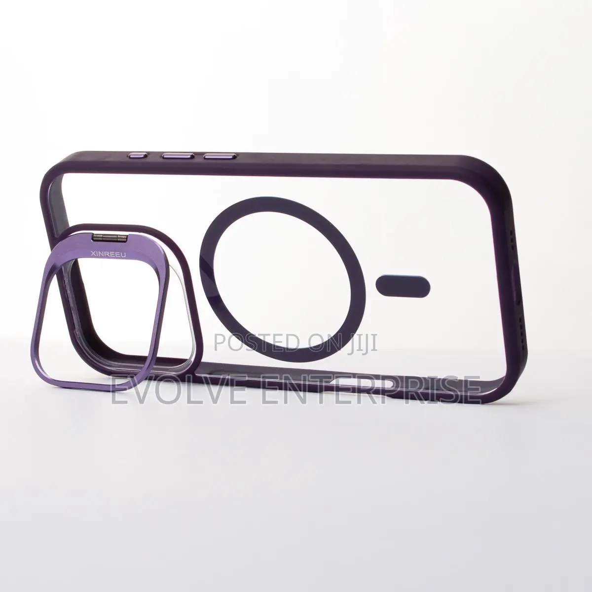 iPhone 16 Pro Max Silicone Case With Magsafe Glass in Dark Purple