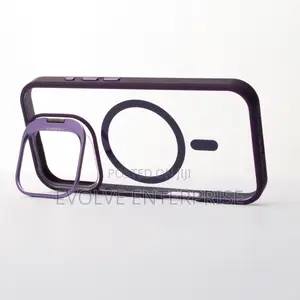 iPhone 16 Pro Max Silicone Case With Magsafe Glass in Dark Purple