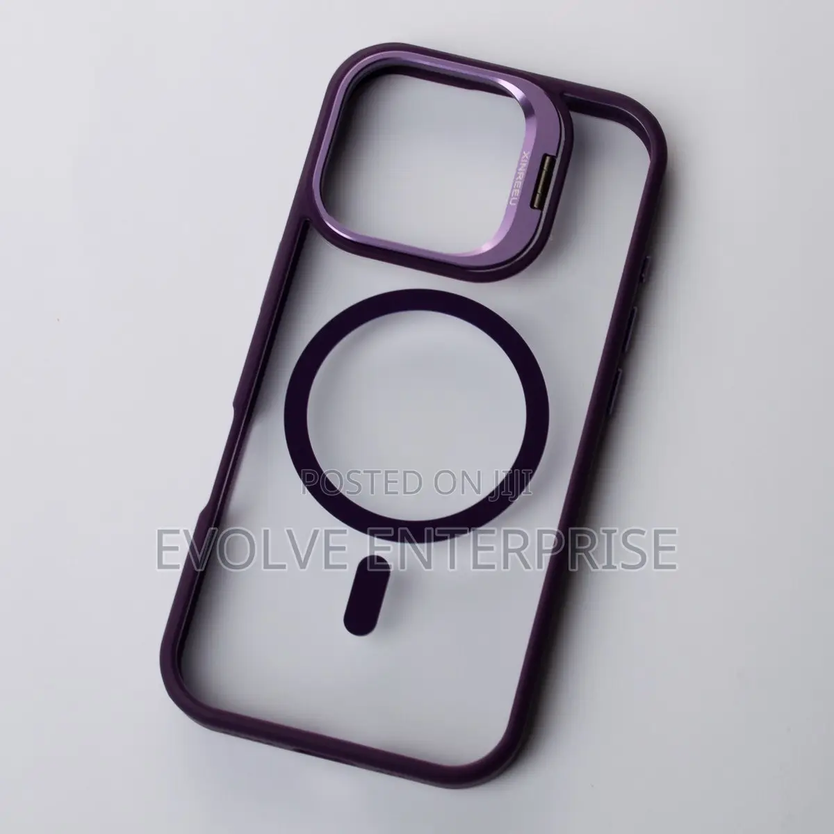 iPhone 16 Pro Max Silicone Case With Magsafe Glass in Dark Purple