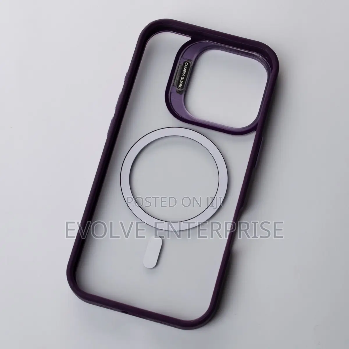 iPhone 16 Pro Max Silicone Case With Magsafe Glass in Dark Purple