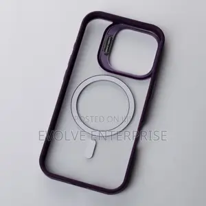 iPhone 16 Pro Max Silicone Case With Magsafe Glass in Dark Purple