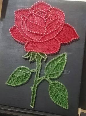 Rose Flower Made Of String