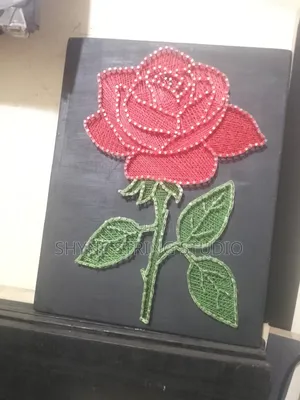 Rose Flower Made Of String