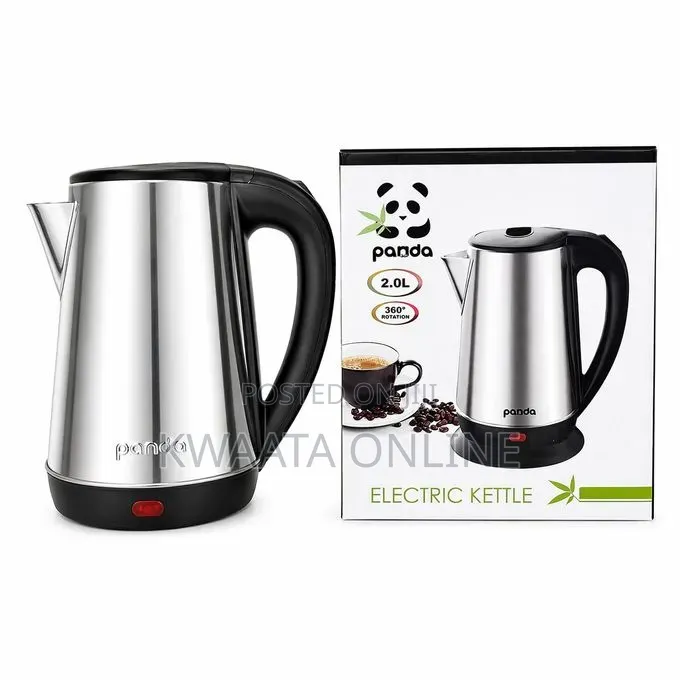 Panda 2l Electric Kettle Stainless Steel-Fast Boil Percolator-Color