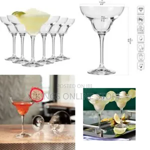 6 Pieces of Stemmed Bar Margarita Cocktail Glasses Perfect for Home