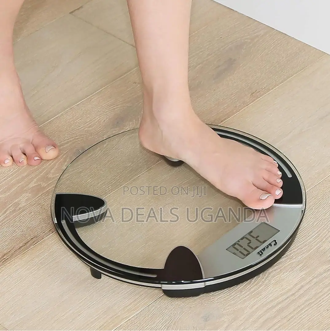 Portable Personal Digital Bathroom Scale 180kg Tempered Glass.