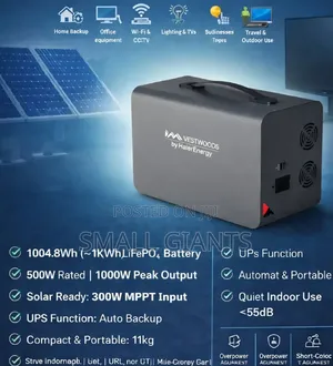 Vestwoods 1000w Portable Power Station by Haier Energy.