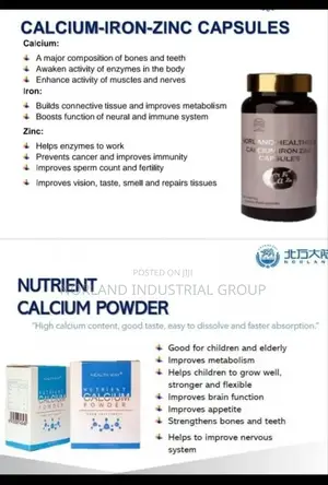 Calcium,Iron and Zinc