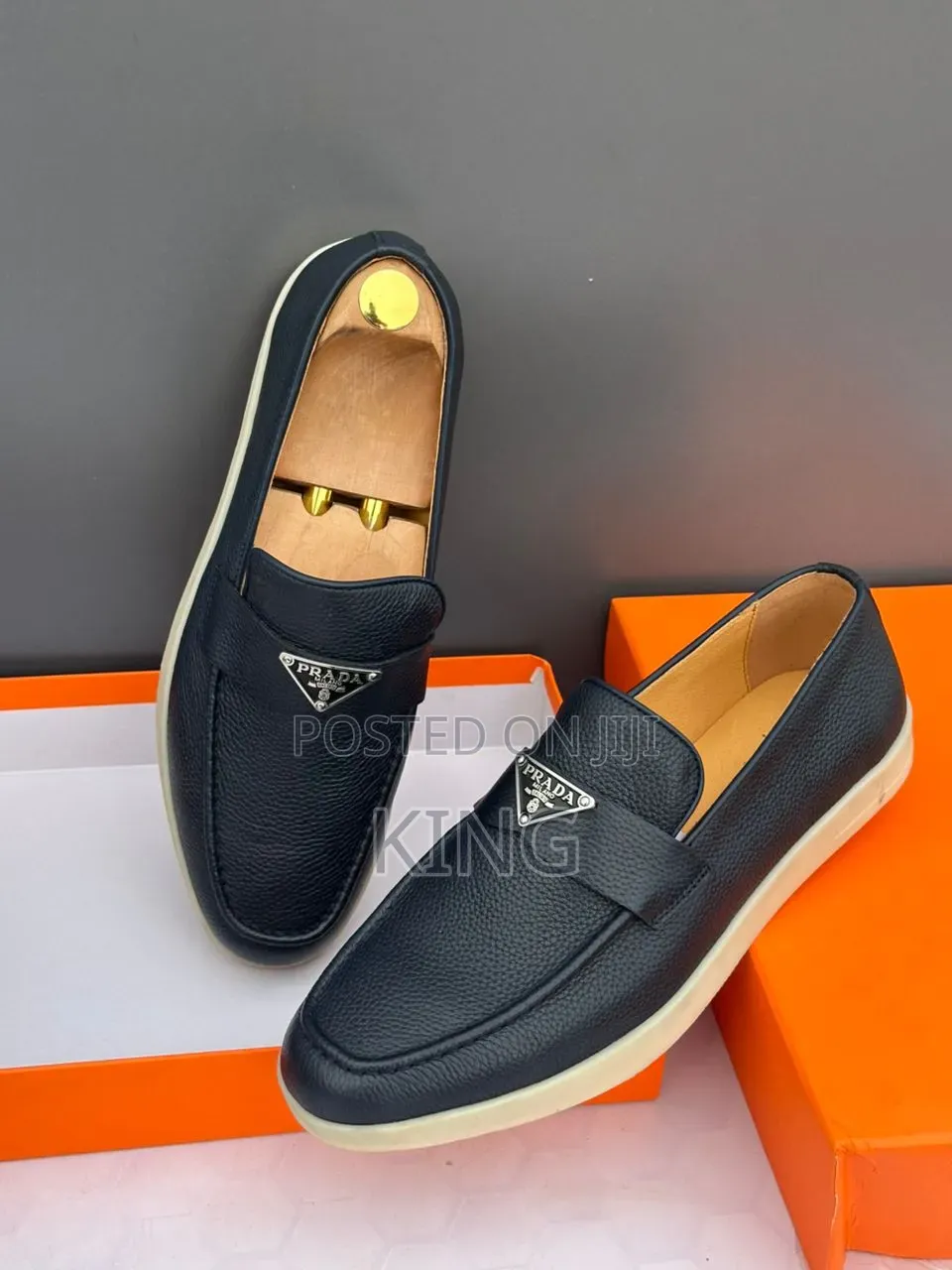 Navy, Black, Brown Suede Prada Loafers
