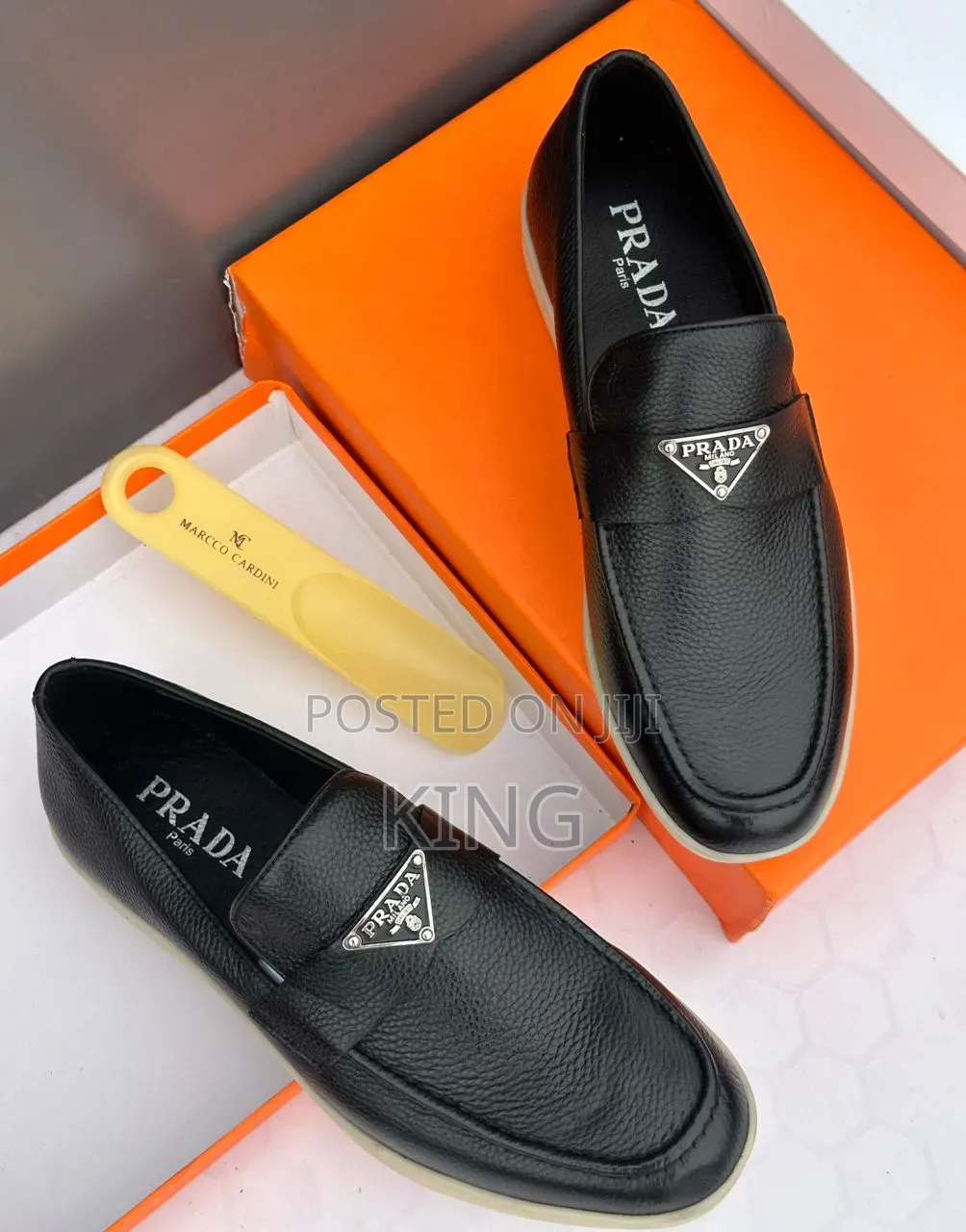 Navy, Black, Brown Suede Prada Loafers