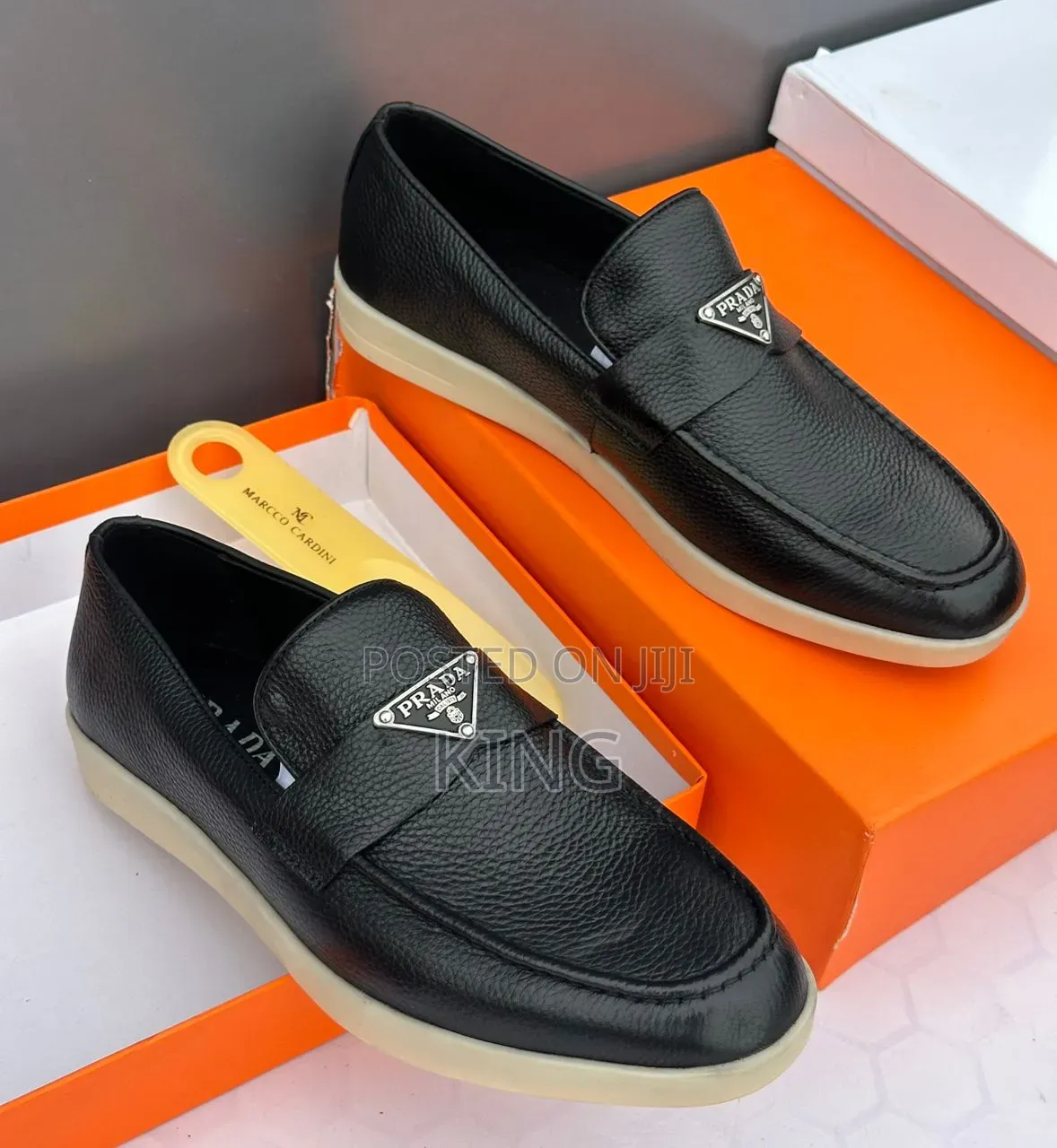 Navy, Black, Brown Suede Prada Loafers