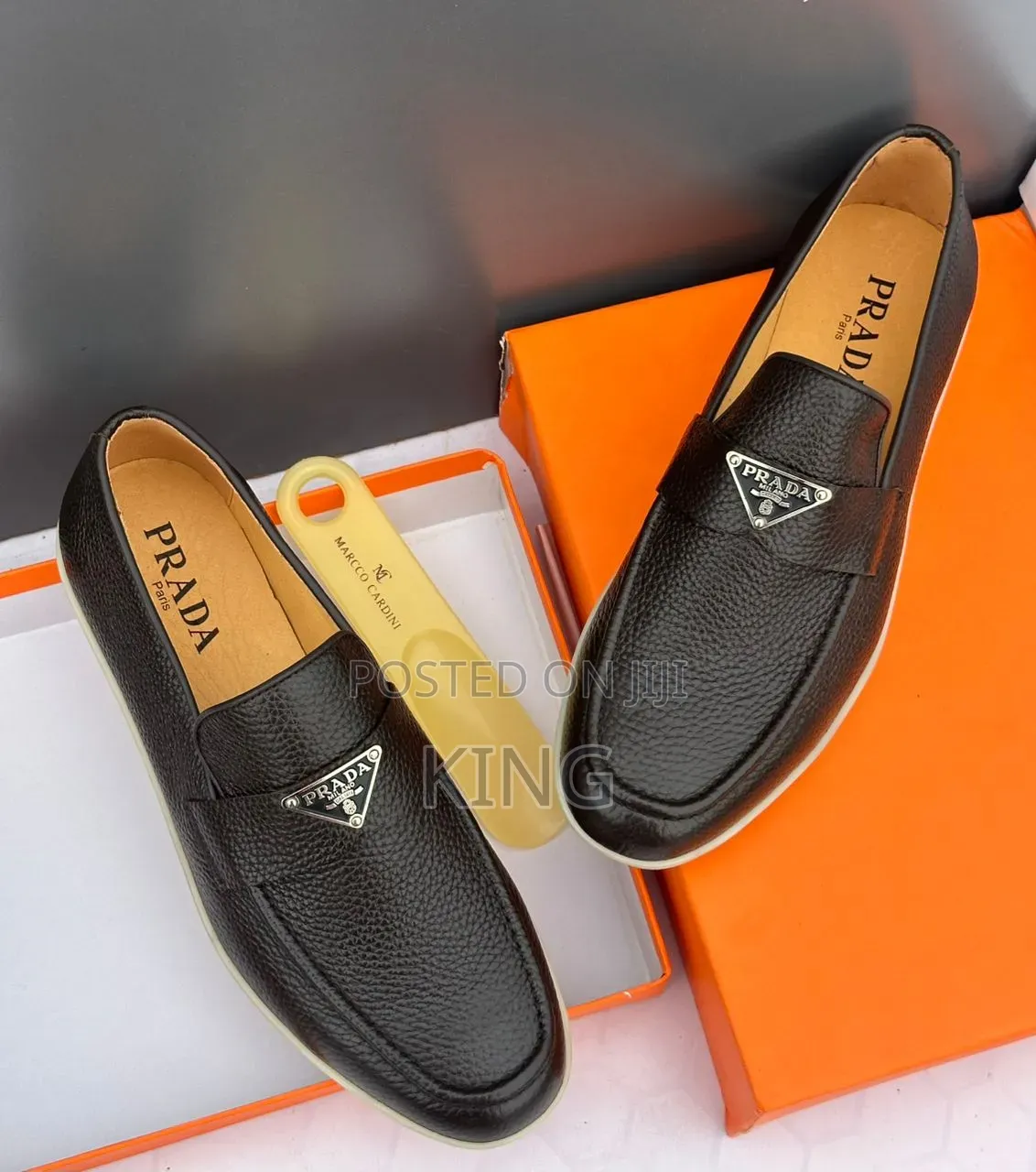 Navy, Black, Brown Suede Prada Loafers