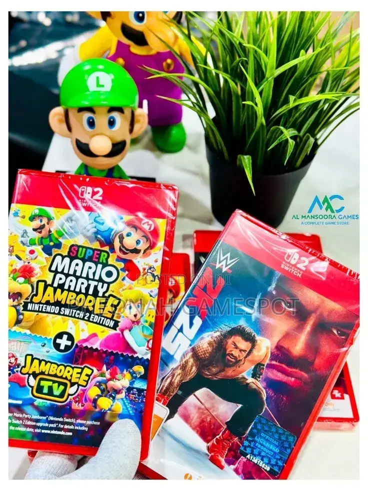 Super Mario Party Jamboree and Wwe2k25 Wrestling. Games for Nintendo