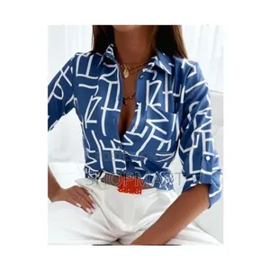 Ladies Office Geometric Top