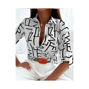 Ladies Office Geometric Top