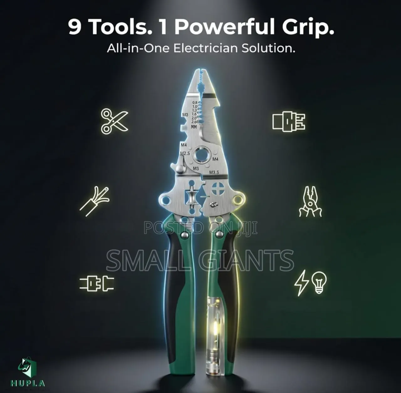 9 in 1 Plier With Tester Light