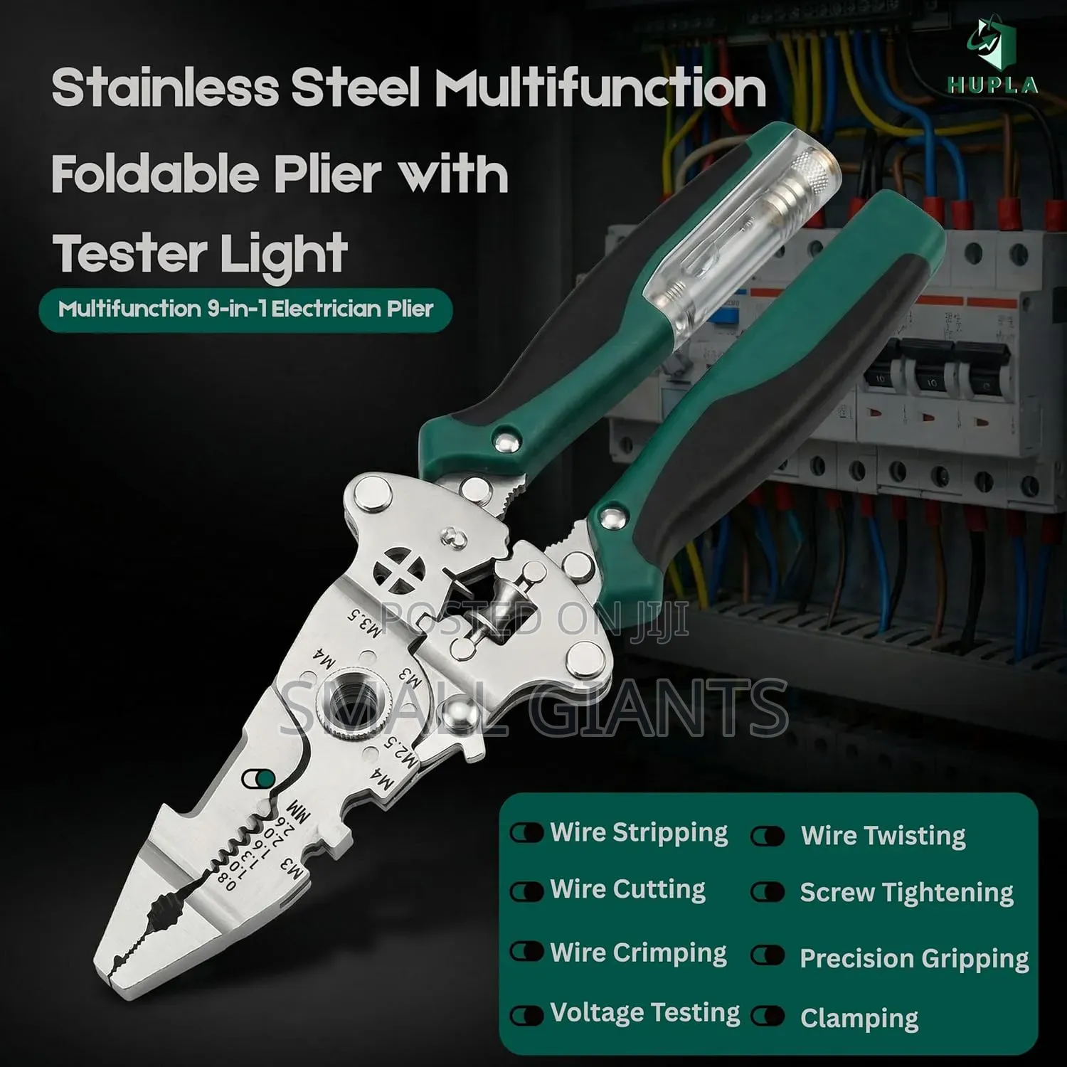 9 in 1 Plier With Tester Light