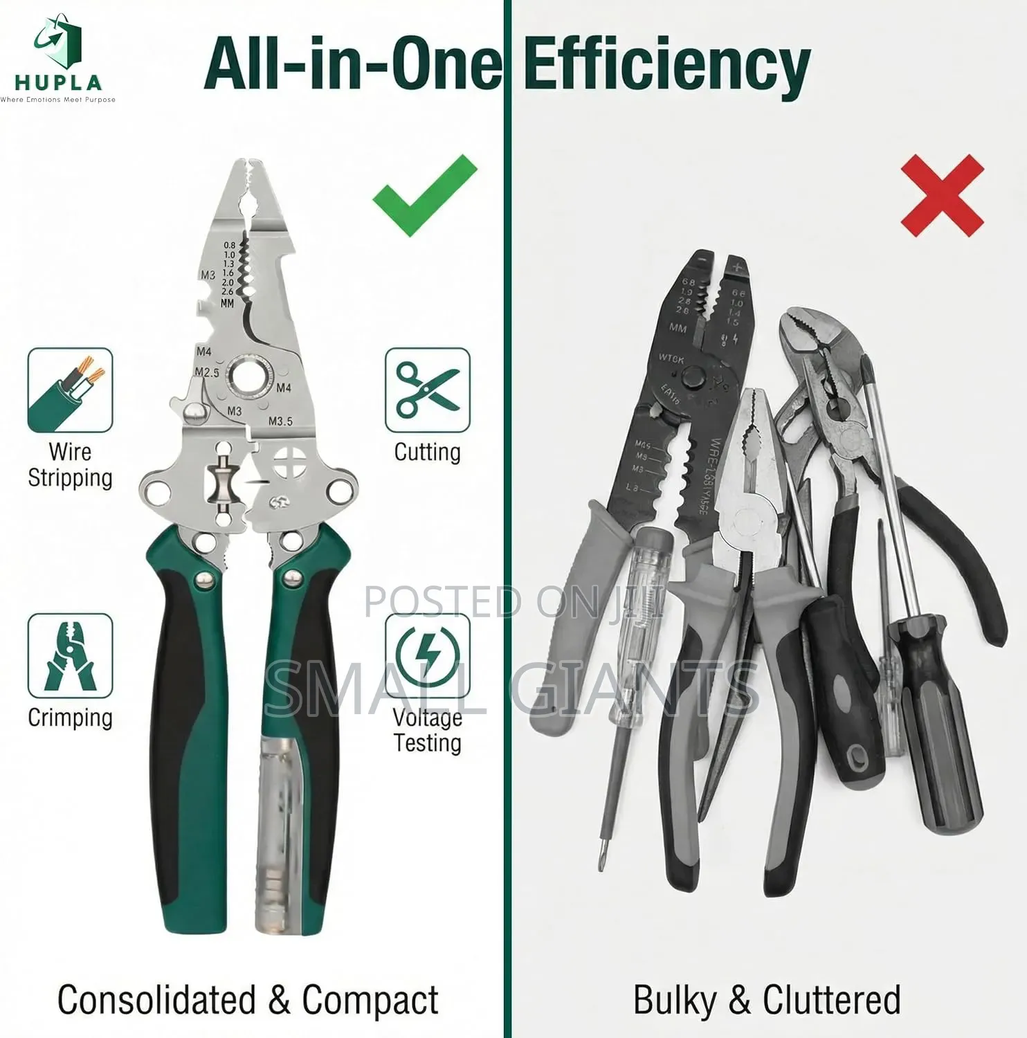 9 in 1 Plier With Tester Light