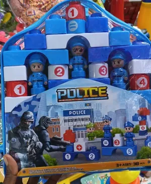 38-Piece Police-Themed Building Block Set