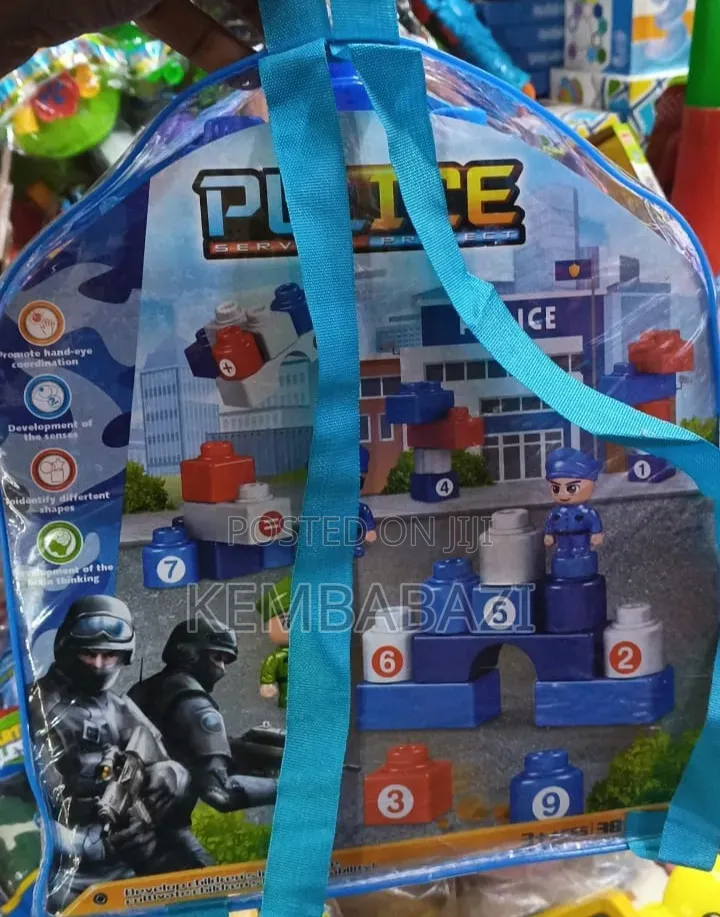 38-Piece Police-Themed Building Block Set