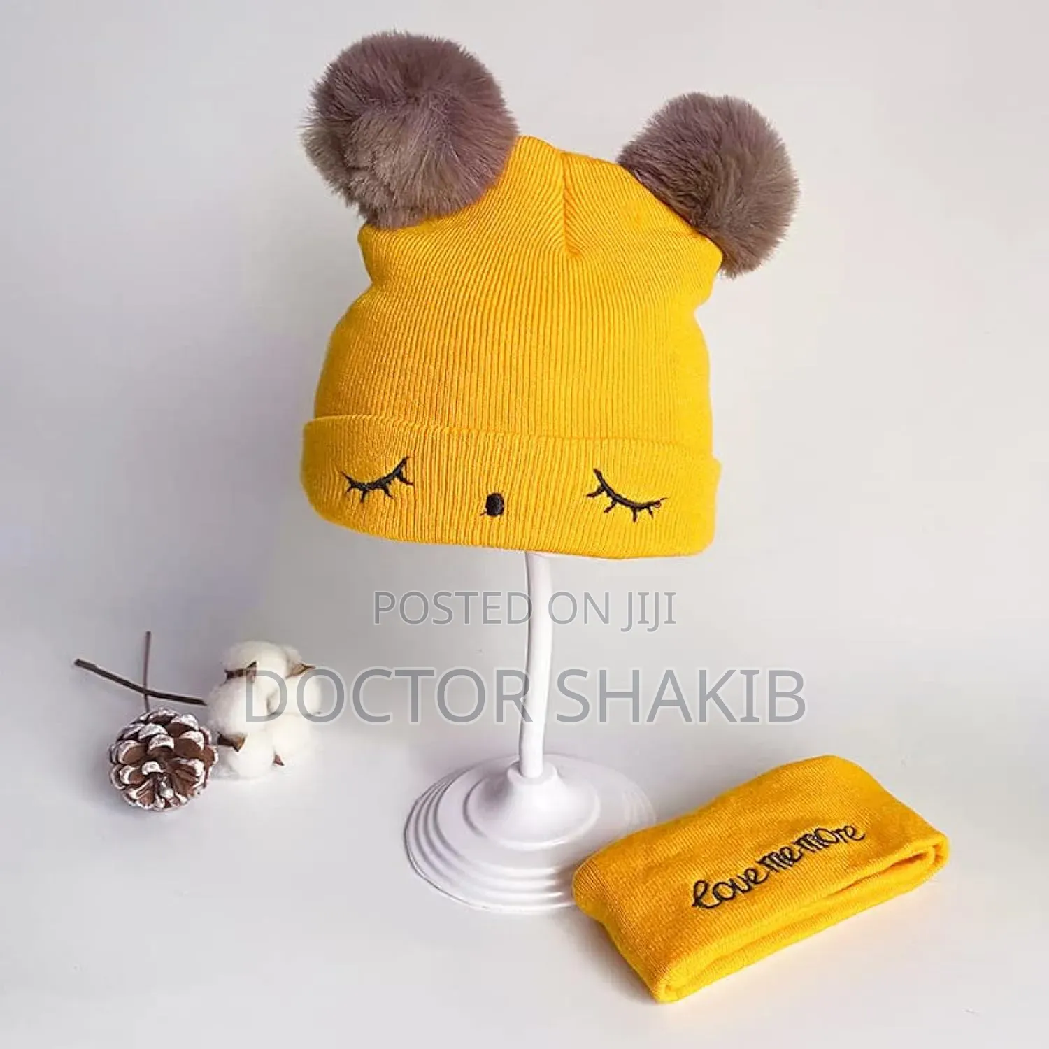 Two-Piece Baby Woolen Cap