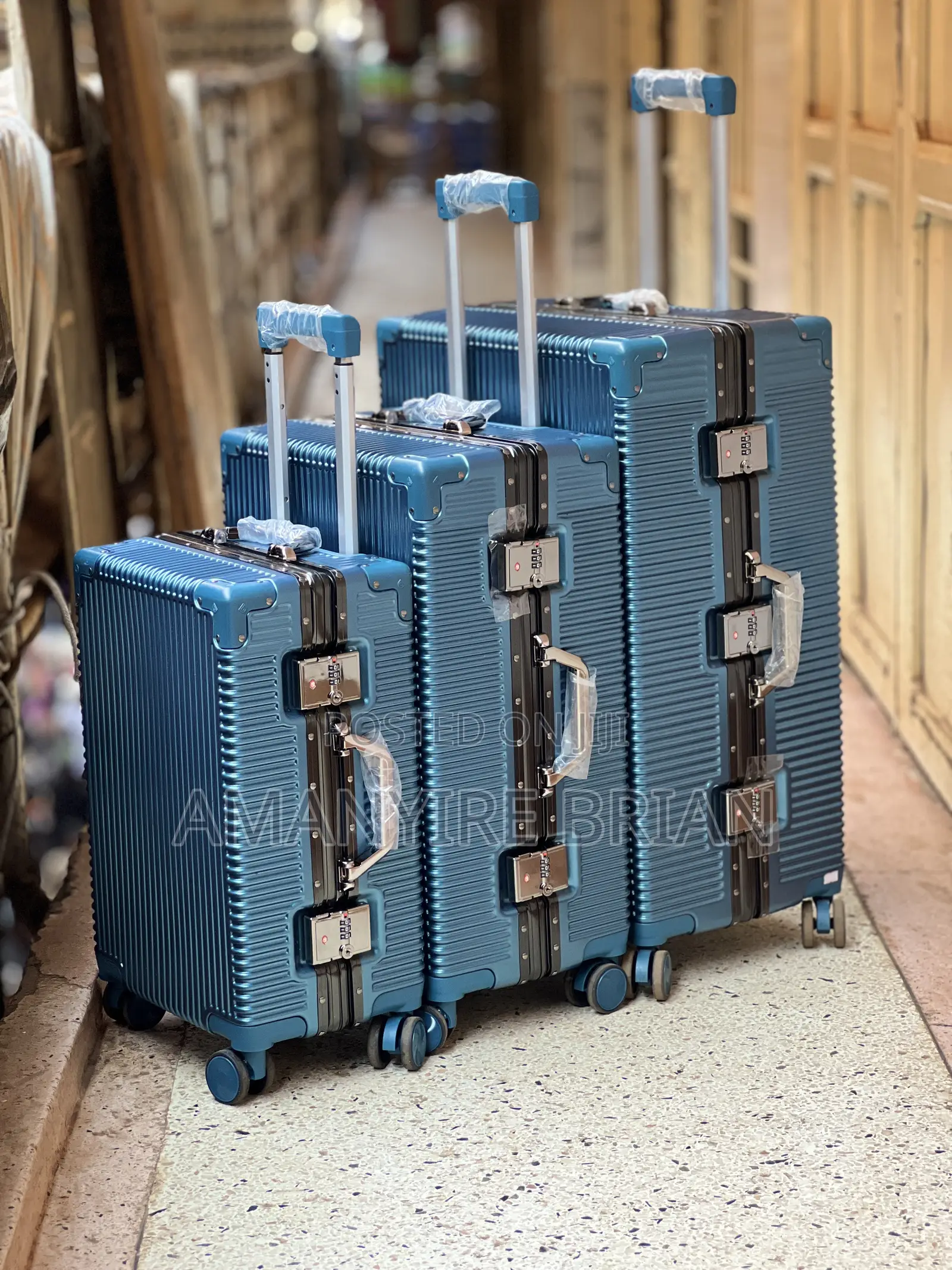 A 3 Piece Aluminium Suitcase