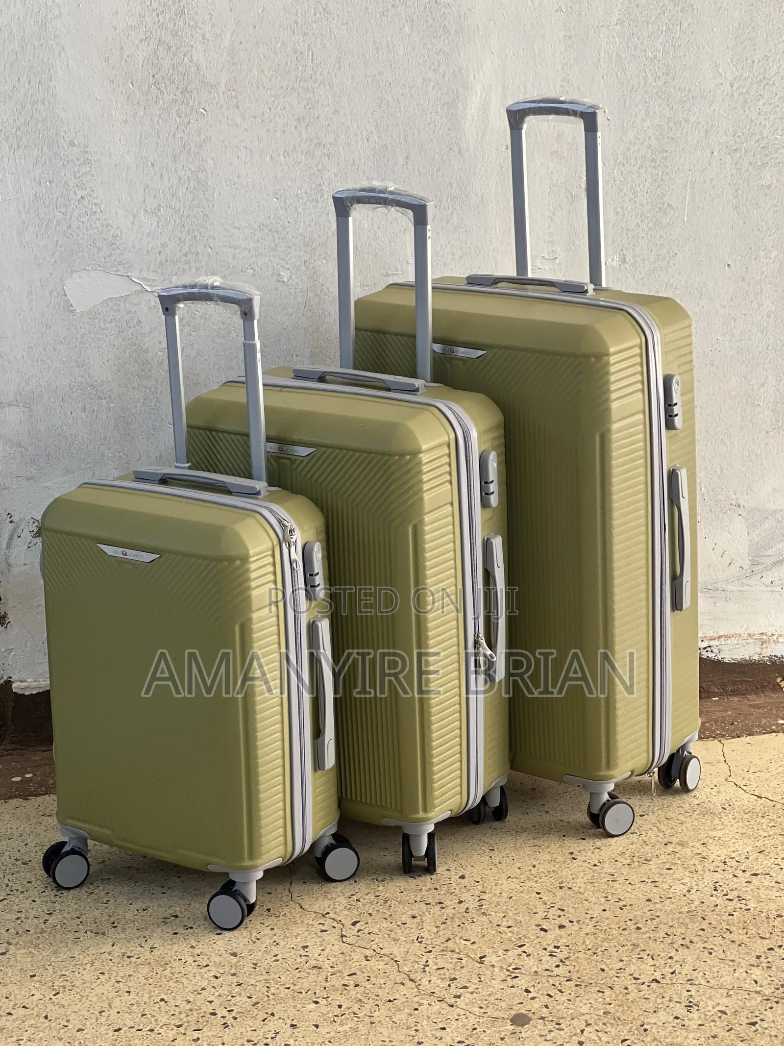 A 3 Piece Plastic Suitcase
