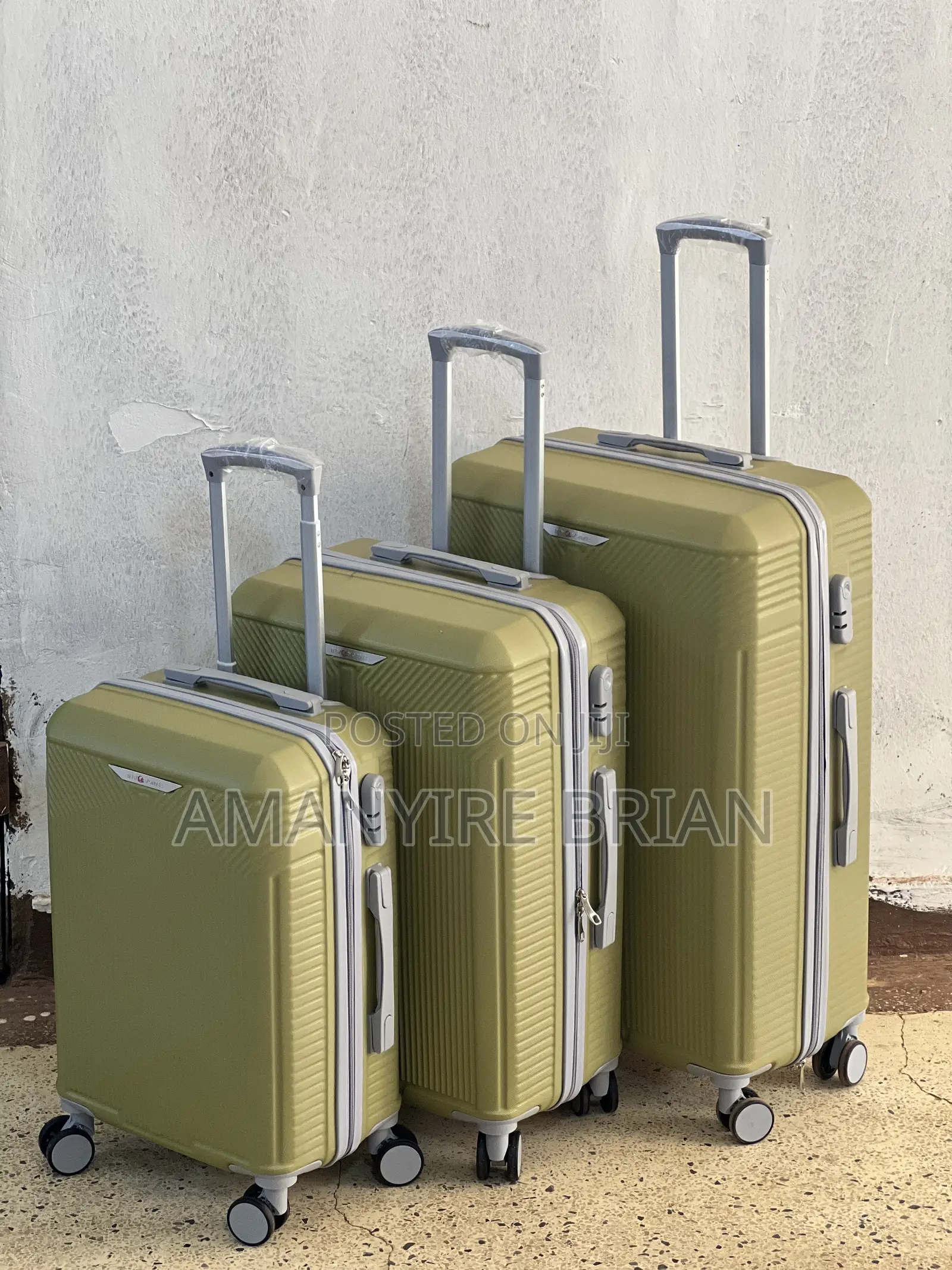 A 3 Piece Plastic Suitcase