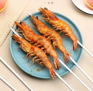 10pcs Flat Stainless Steel Kabob Skewers.