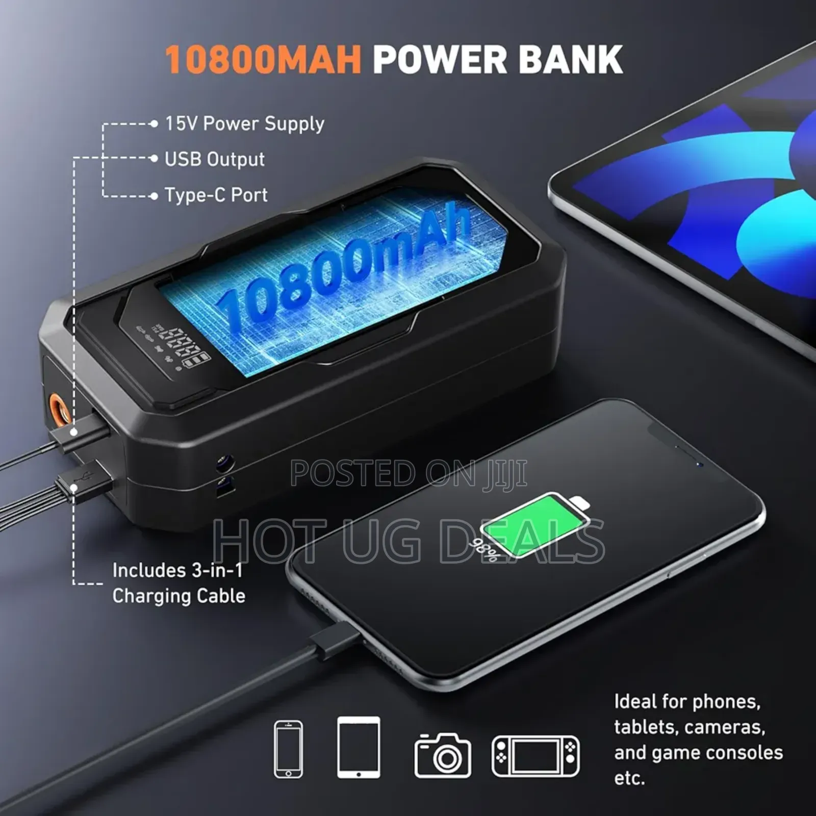 4 in 1 Portable Car Jump Starter