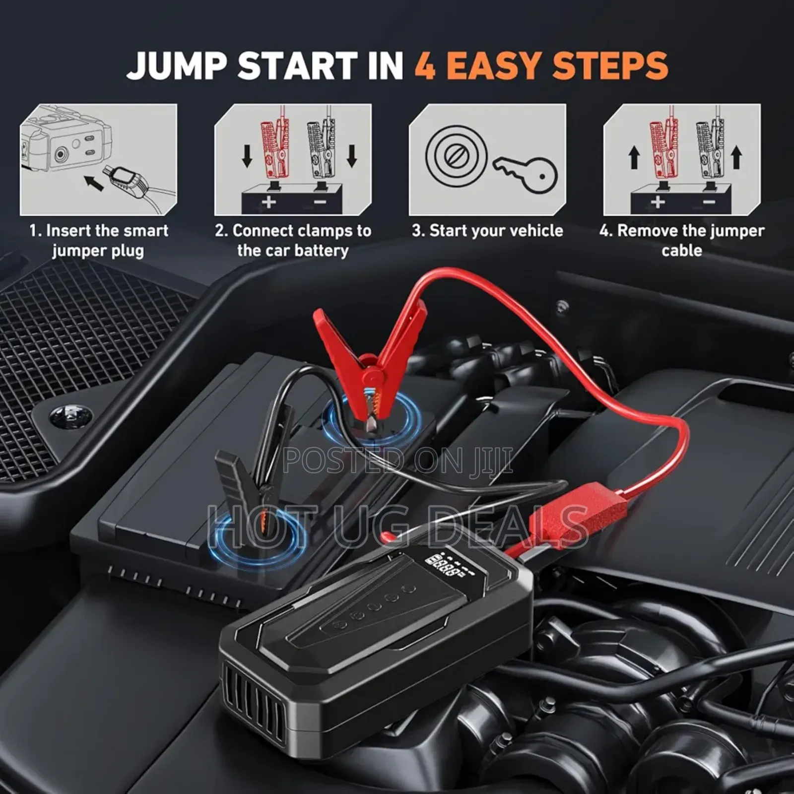 4 in 1 Portable Car Jump Starter