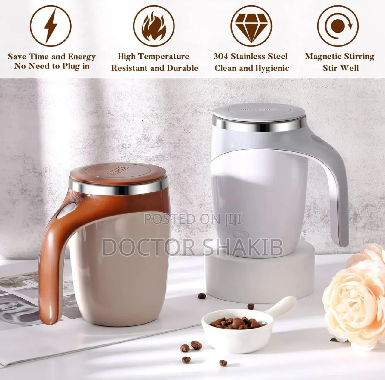 Automatic Self-Stirring Coffee Mug
