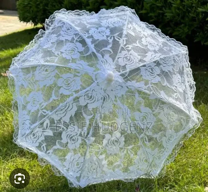 White Lace Wedding Umbrella