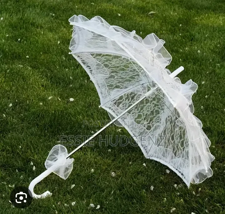 White Lace Wedding Umbrella