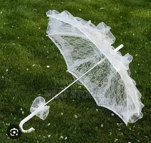 White Lace Wedding Umbrella