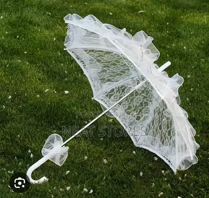 White Lace Wedding Umbrella