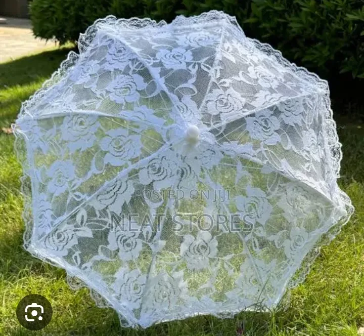 White Lace Wedding Umbrella