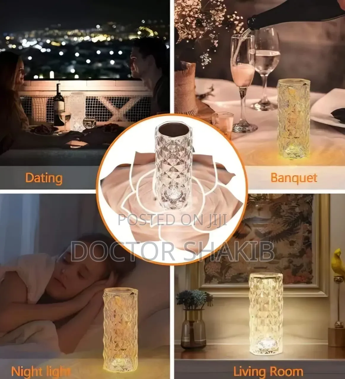 Crystal Rose Diamond Table