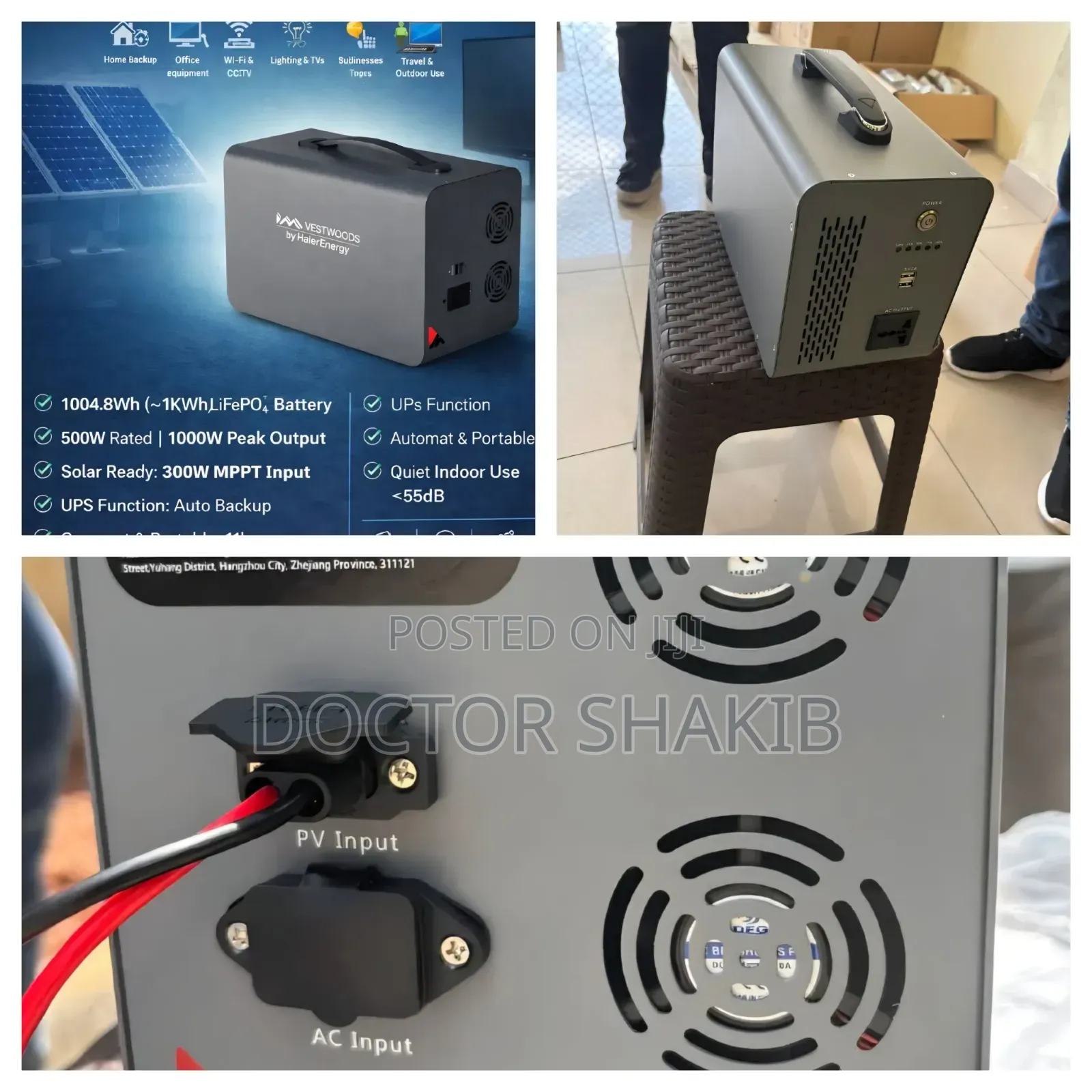 Vestwoods 1000w Portable Power Station by Haier Energy.