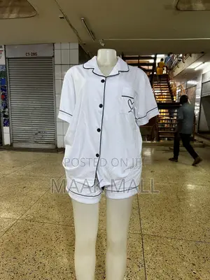 White Short Sleeved Cotton Sleepwear