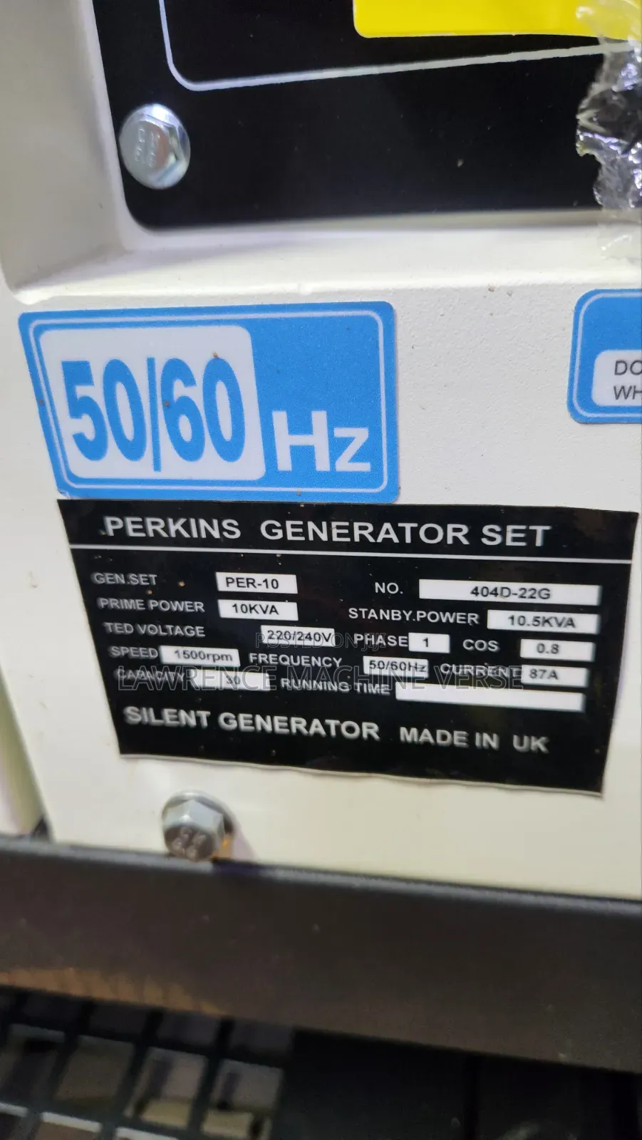 Single Phase Perkins Diesel Generator 10kva